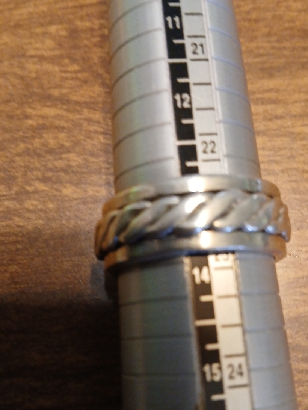 Men's Silver 925 Band Ring - Classic Chain Spinner